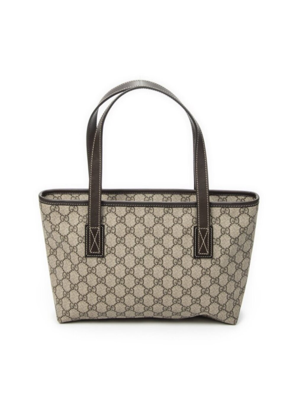 Gucci Small Joy Tote Bag Dark Brown Beige Supreme Canvas - Picture 5 of 10